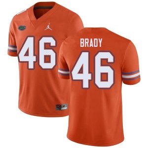 Men's Florida Gators #46 John Brady NCAA Jordan Brand Orange Authentic Stitched College Football Jersey KMU3562DI